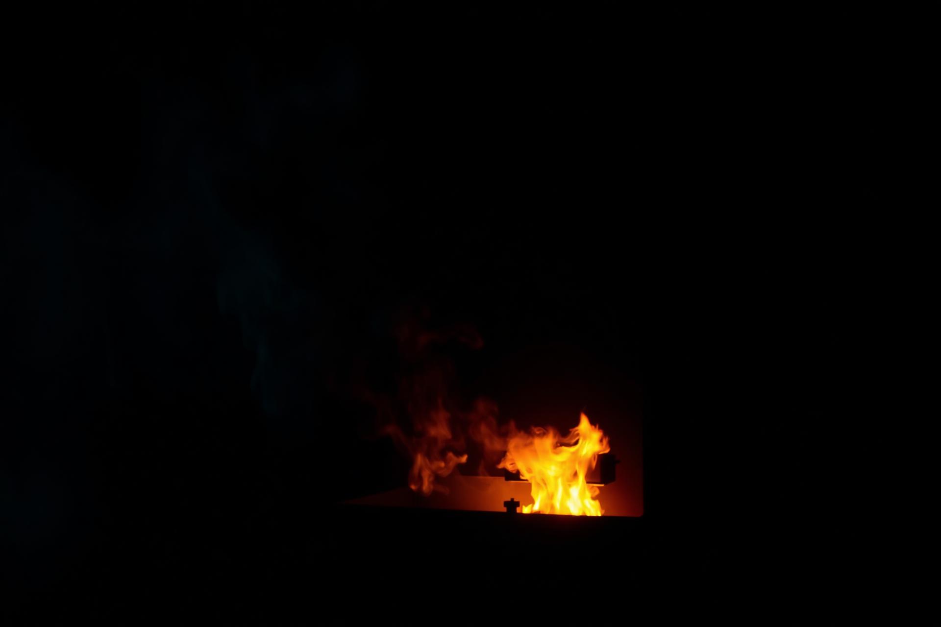 Smokehouse fire and smoke